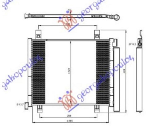 Hladnjak klime 1.0i -12V (400x330x16) (MARELLI)