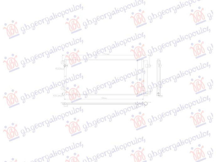 Hladnjak klime 1.0-1.5 VTEC benzin (665x305x12) (KOYO)