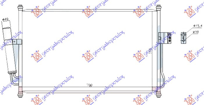 Hladnjak klime 2.5-3.0 T.D (650x420x12) (KOYO)