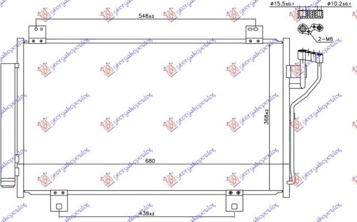 Hladnjak klime za sve benzinske modele (658x368x16) (plin R134) (KOYO)