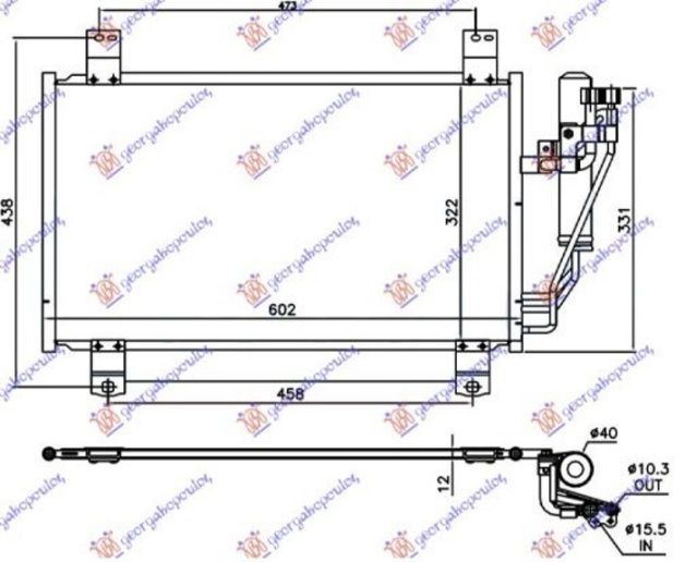 Hladnjak klime 1.5i benzin (568x326x12) (KOYO)