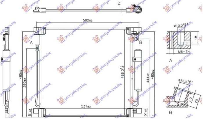 Hladnjak klime za sve modele (515x503x12) (KOYO)