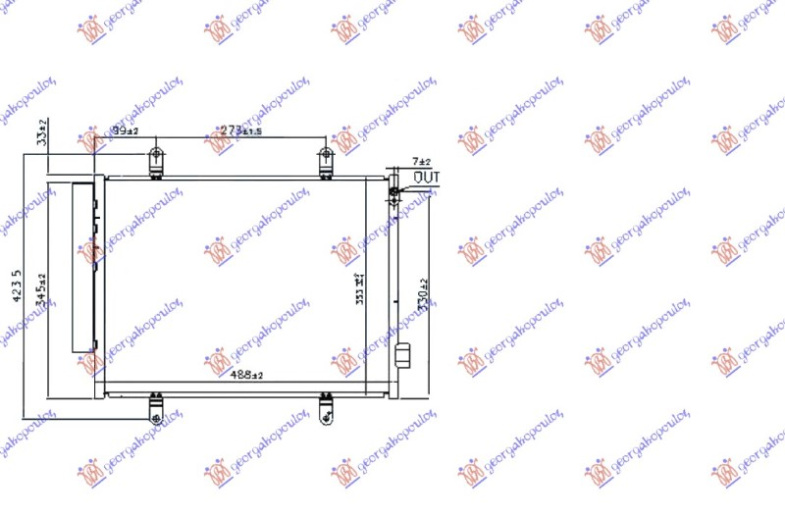 Hladnjak klime 1.0 benzin (488x353x12) (KOYO)