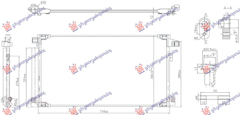 Hladnjak klime 1.8 hibrid benzin (675x375x12) (KOYO)