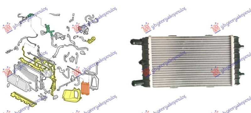 Dodatni hladnjak motora 3.0 dizel/hibrid lijeva strana (250x150x60) (NRF)