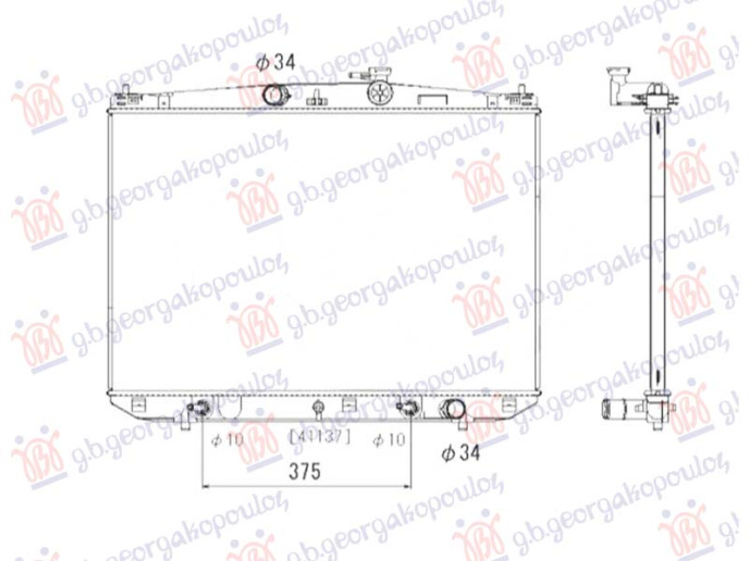 Hladnjak motora 3.5 350/450H benzin/hibrid (500x760x27) (KOYO)