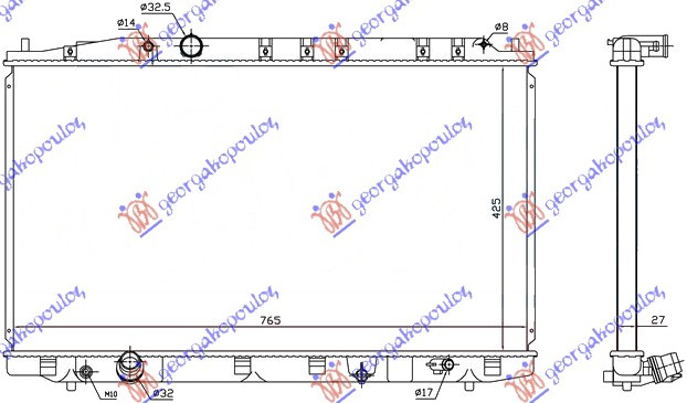 Hladnjak motora 2.2 CDTi dizel (425x791) (NRF)