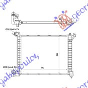 Hladnjak motora 1.4 T.D. dizel (455x366x24) (NRF)