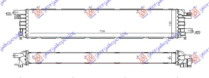 Dodatni hladnjak motora 3.0 TFSI/S4 benzin (720x135x52) (NRF)