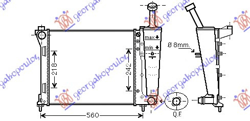 Hladnjak motora 1.2 benzin sa/bez klime (480x392) (NRF)