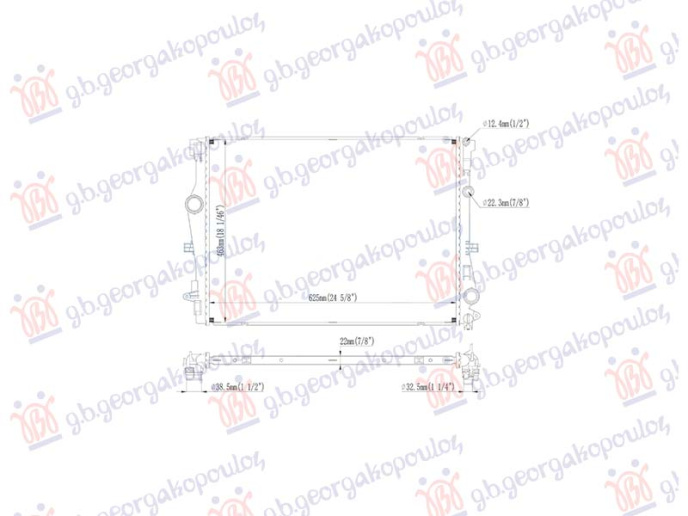 Hladnjak motora 1.5-2.0 benzin - 2.0 dizel (625x477) (NRF)