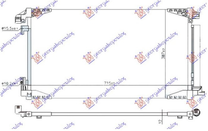 Hladnjak klime 1.2 turbo benzin (690x400x12) (NRF)