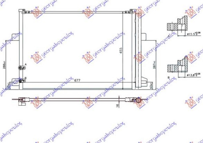 Hladnjak klime za sve modele benzin/dizel (640x440x16) (KOYO)
