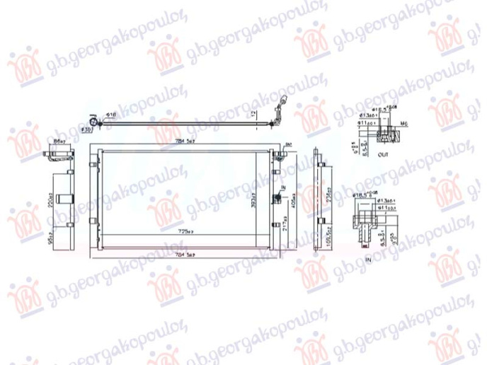 Hladnjak klime 1.5 dizel 2018- (725x393x12)