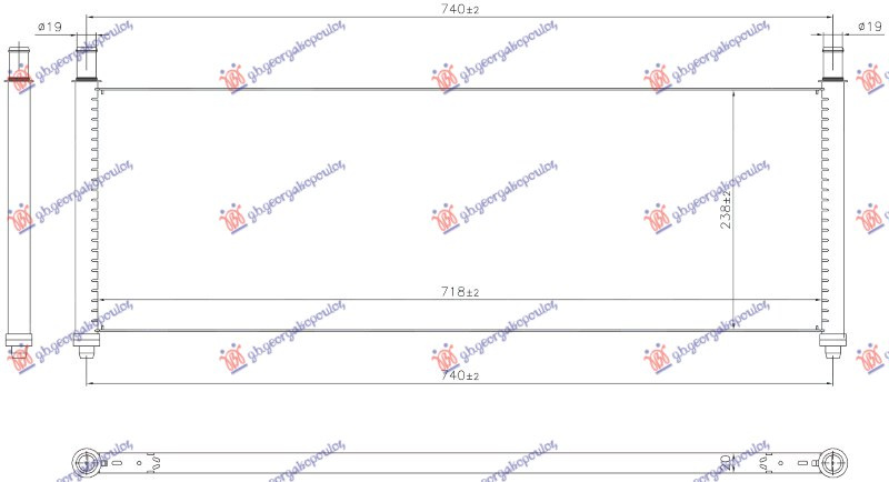 Hladnjak motora (718x241x20) (VALEO)