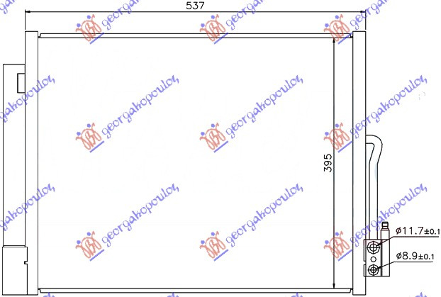 Hladnjak klime benzin/dizel (500x410) (MARELLI)