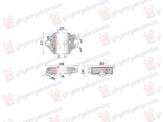 Intercooler 3.0 benzin (M) (277x135)