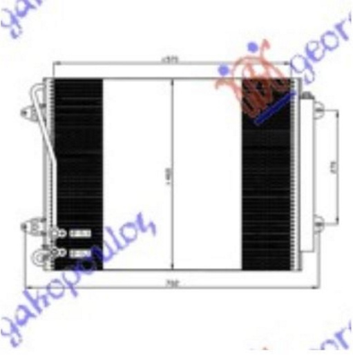 Hladnjak klime 1.4-1.8-3.2-3.6 FSI - 2.0 TFSI benzin (570x460x16) (NRF)