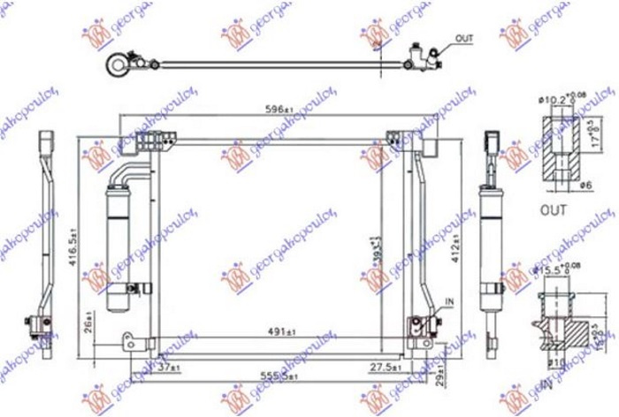 Hladnjak klime 1.2 DIG TURBO - 1.5 dCi - 1.6 DIG TURBO (491x414x12) ventil pored filtra (NRF)