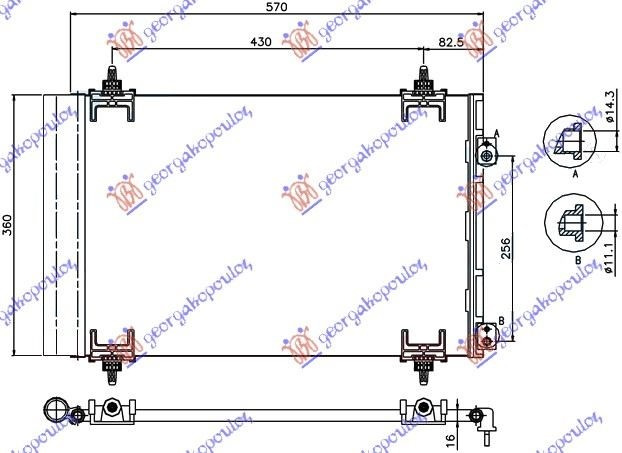 Hladnjak klime benzin-dizel (535x360x12) (NRF)
