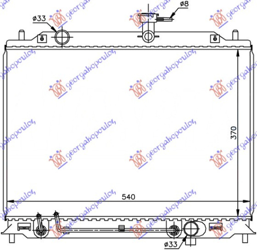 Hladnjak motora 1.5 CRDi sa/bez klime (370x540) (NRF)
