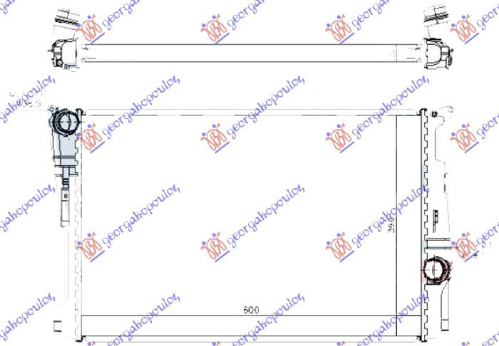 Hladnjak motora za sve benzinske/dizelske modele. ručni (600x390x32) (NRF)