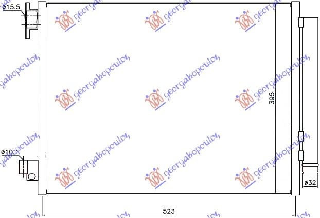 Hladnjak klime benzin-dizel (510x397x12) 2012- VALEO tip (NRF)