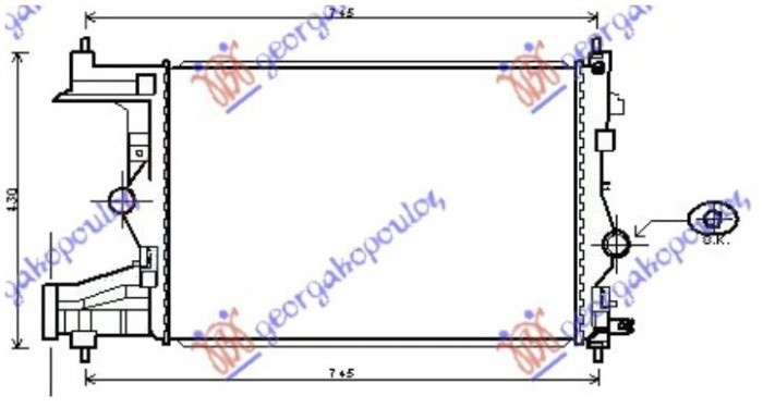 Hladnjak motora 1.3-1.7 dizel (580x395) (NRF)