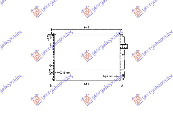 Hladnjak motora 1.5 hibrid (54-55kW) (600x400x16) (NRF)