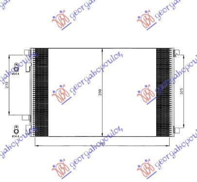 Hladnjak klime benzin-dizel (615x40) (NRF)