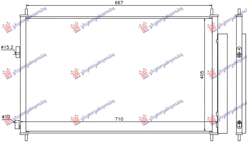 Hladnjak klime za sve modele benzin/dizel (675x415x16) (MARELLI)