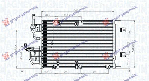 Hladnjak klime 1.3-1.7-1.9 CDTi-2.0 OPC (495x300) (MARELLI)