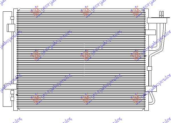 Hladnjak klime za sve dizel modele (470x390x16) (MARELLI)