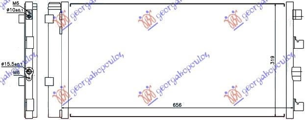 Hladnjak klime 0.9TURBO-1.0i 12V-električni (541x378x12) (KOYO)