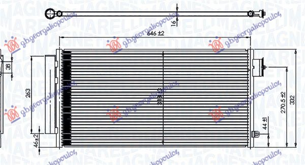 Hladnjak klime 0.9 turbo benzin - 1.3-1.6 MJTD dizel (625x315x16) (MARELLI)