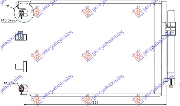 Hladnjak klime 1.0-1.6 benzin-1.6 dizel (590x377) (MARELLI)