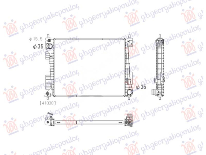 Hladnjak motora 1.0 benzin/hibrid (480x382) (KOYO)