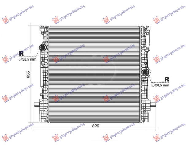 Hladnjak motora 3.0 hibrid/benzin (625x619x32) (NRF)