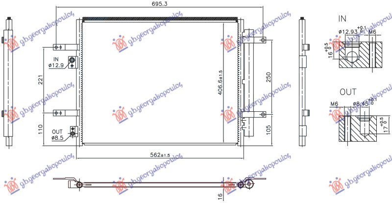 Hladnjak klime 1.6 benzin/hibrid (562x406)