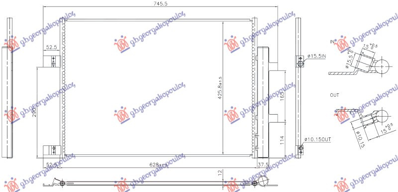 Hladnjak klime 1.7 benzin (629x425x12)