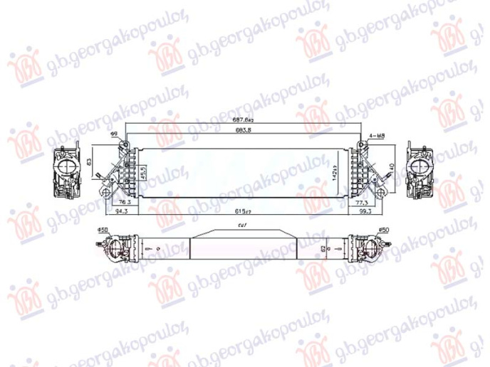 Intercooler 2.5 (615x127x62)