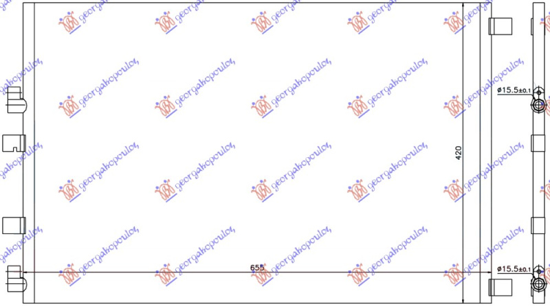 hladnjak 1.9 DCi automatski/2.0 DCi ručni/automatski dizel (625x415x12)