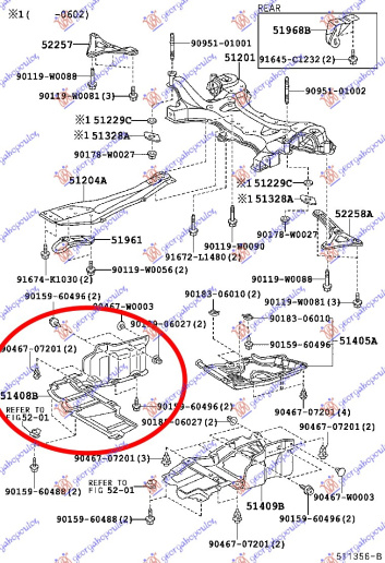 ZAŠTITA / POKLOPAC ISPOD MOTORA / STRANA 04-