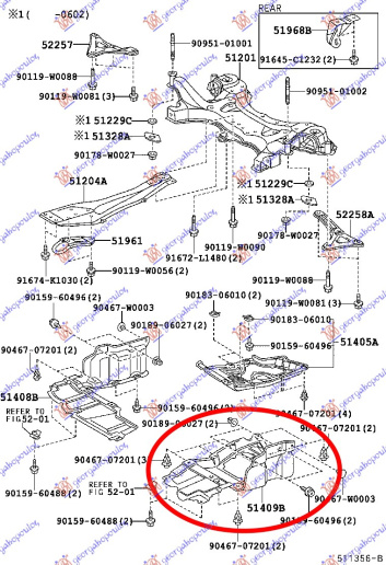 ZAŠTITA / POKLOPAC ISPOD MOTORA / STRANA 04-