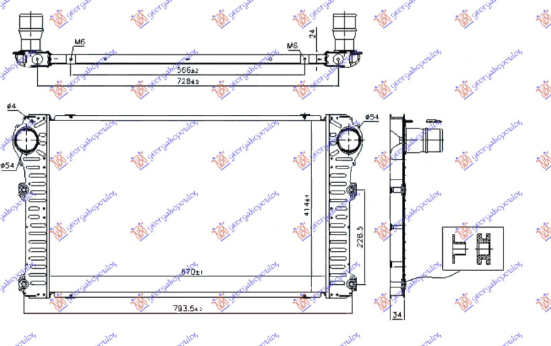 INTERCOOLER 2.2 D4D (670x414x24)