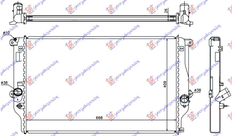 HLADNJAK MOTORA 2.2 D4D DIESEL +/- A/C MEHANIČKI (668x409) (KOYO)