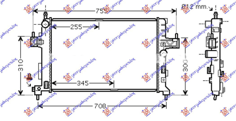 HLADNJAK 1.3CDTi/1.7DTi DIZEL (60x35) (MAHLE BEHR)