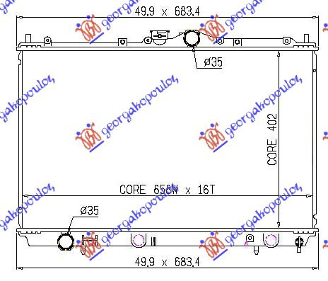 HLADNJAK MOTORA .1.3-1.6-1.8 BENZIN (40.2x66.5x16)