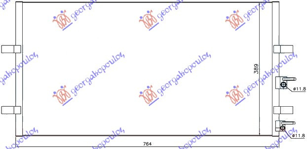 HLADNJAK KLIME BENZIN/DIZEL (72.2x38.8)