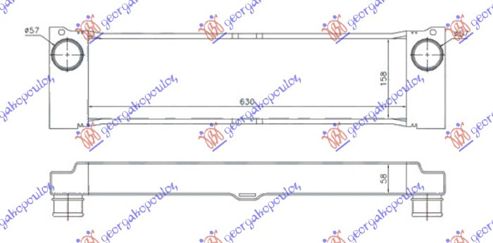 INTERCOOLER 2.2-3.0 CDi (630x160x60)